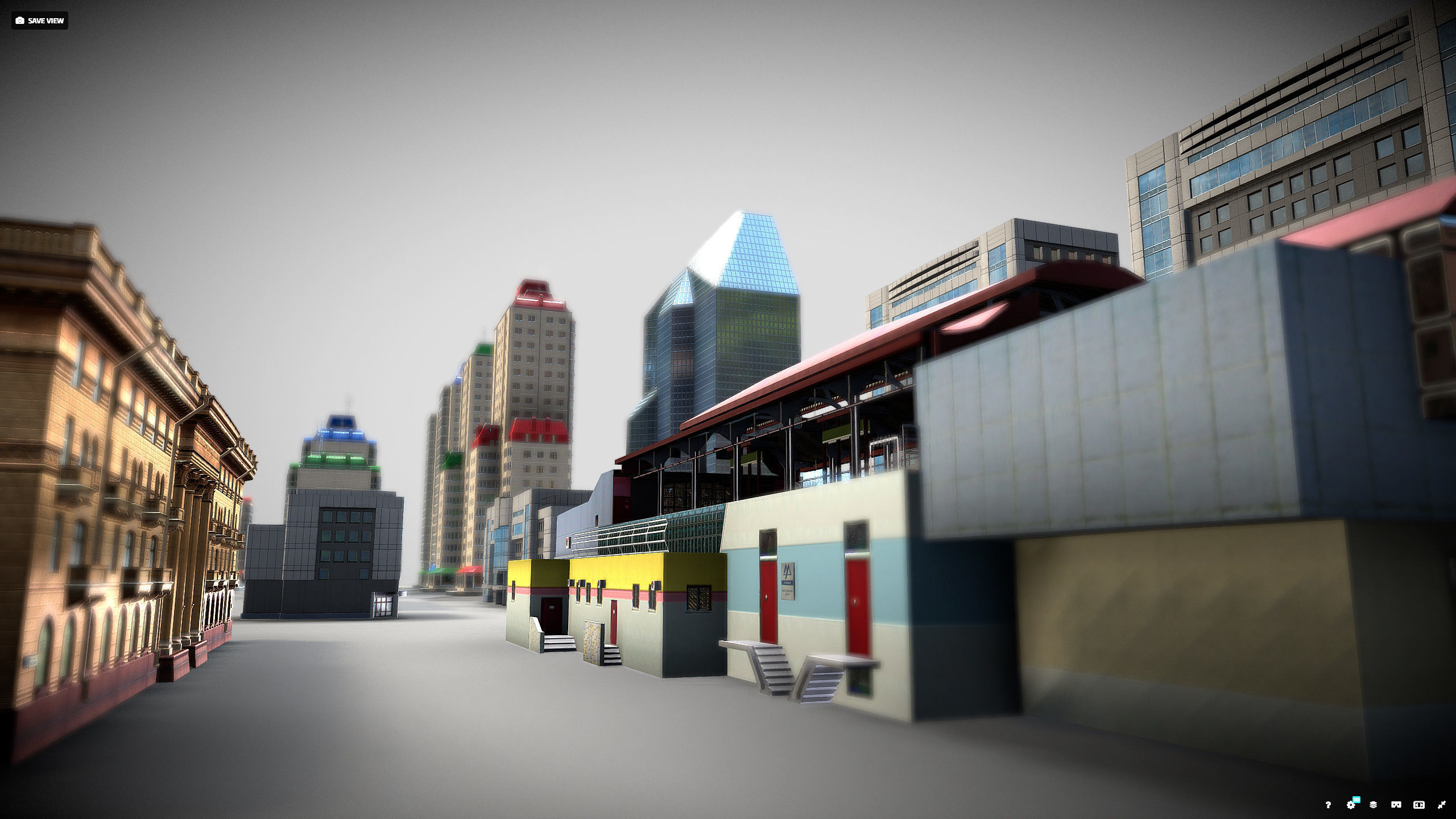 City Buildings Pack Low-poly 3D model_15