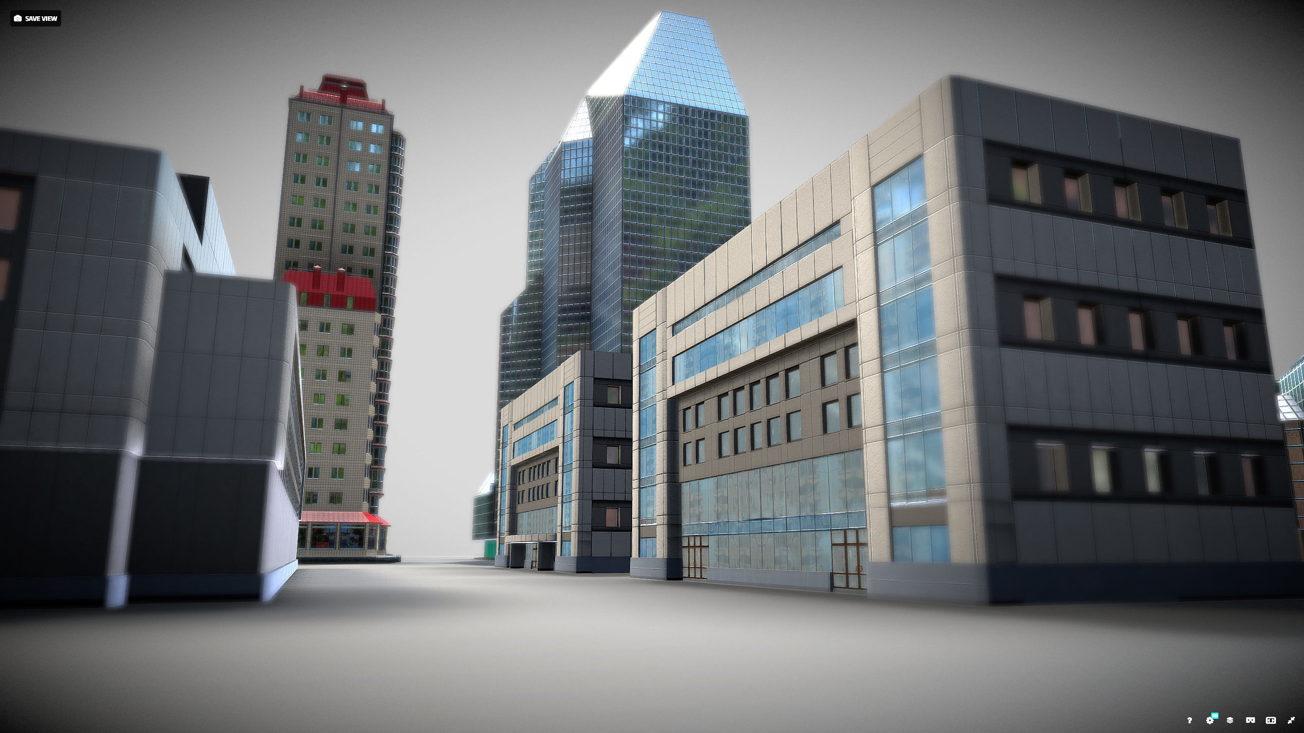 City Buildings Pack Low-poly 3D model_13