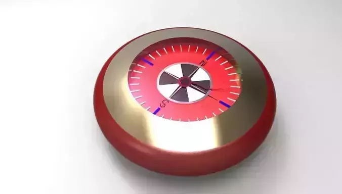 Compass clock Free 3D model