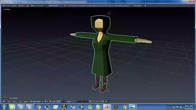 Low poly fantasy characters with weapons