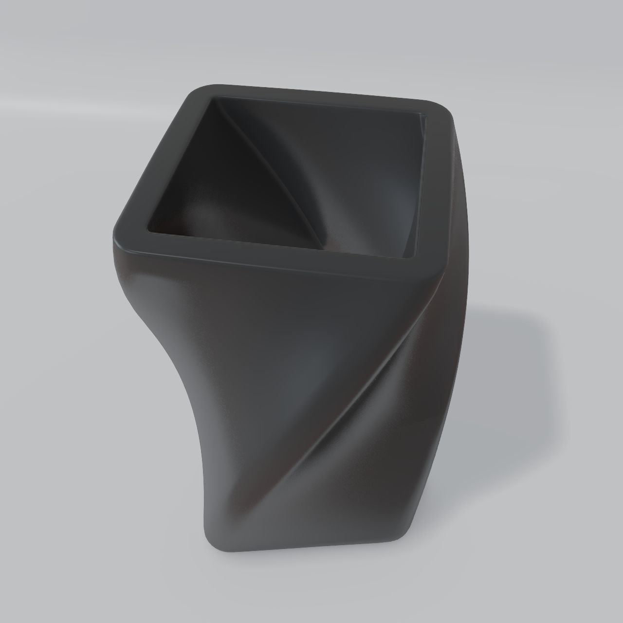 Pen holder in the form of a spiral cube 3D print model_2