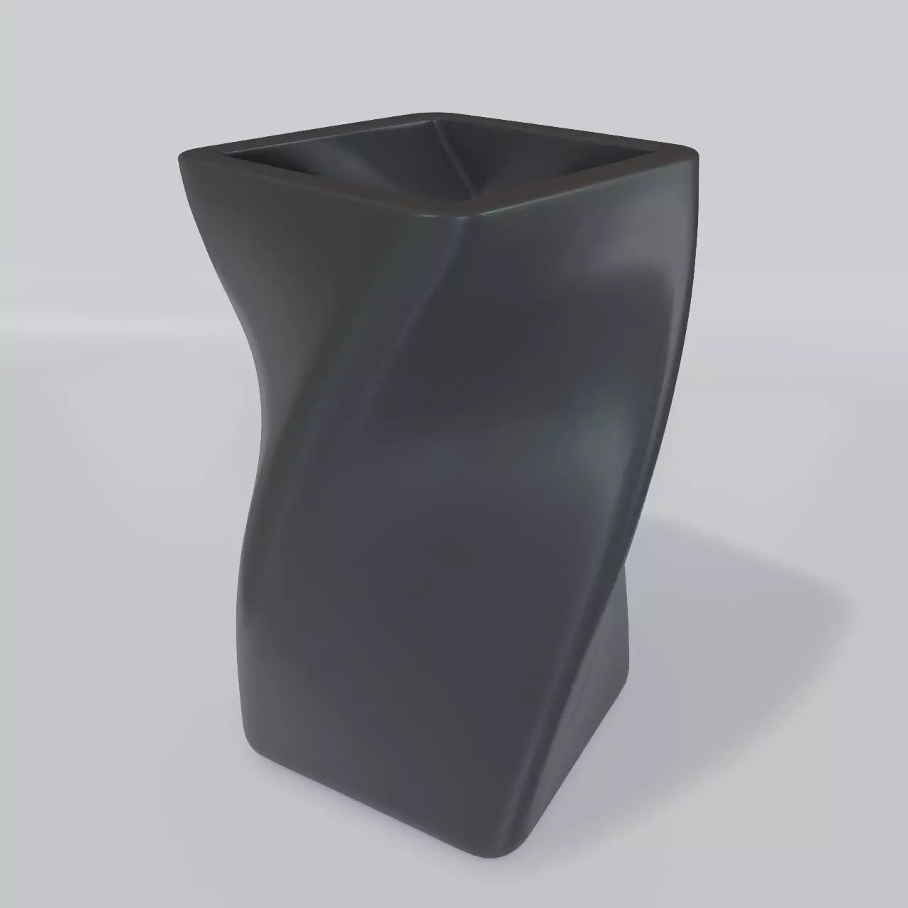 Pen holder in the form of a spiral cube 3D print model_0