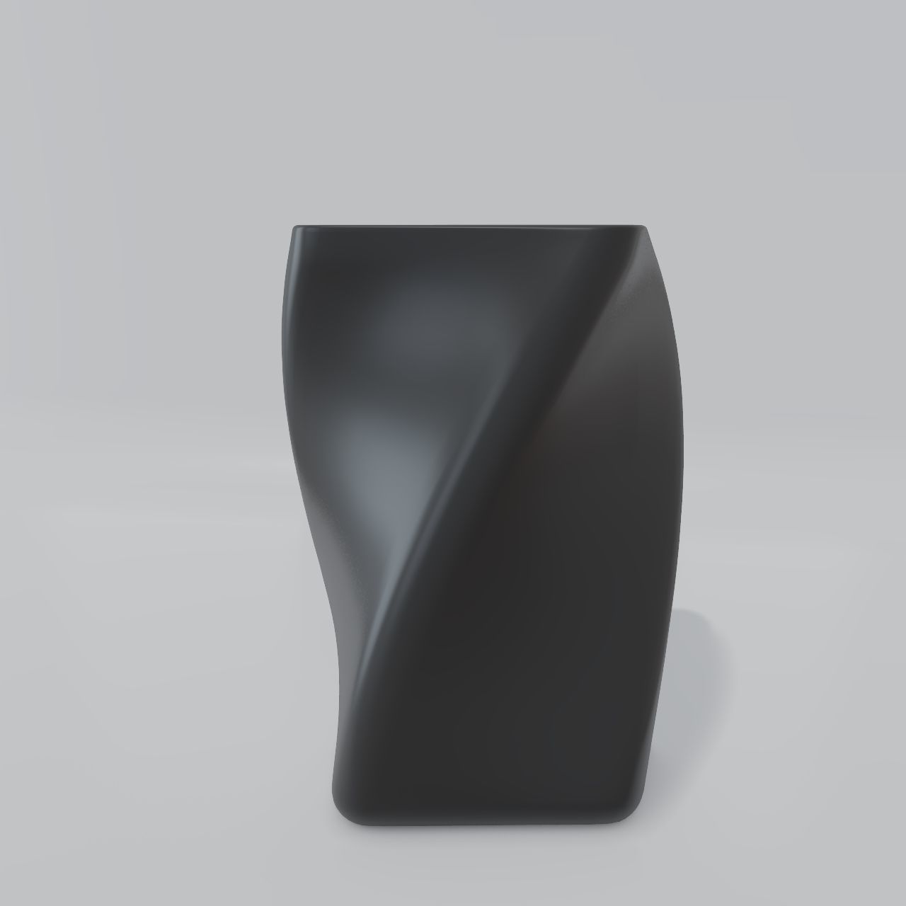 Pen holder in the form of a spiral cube 3D print model_1