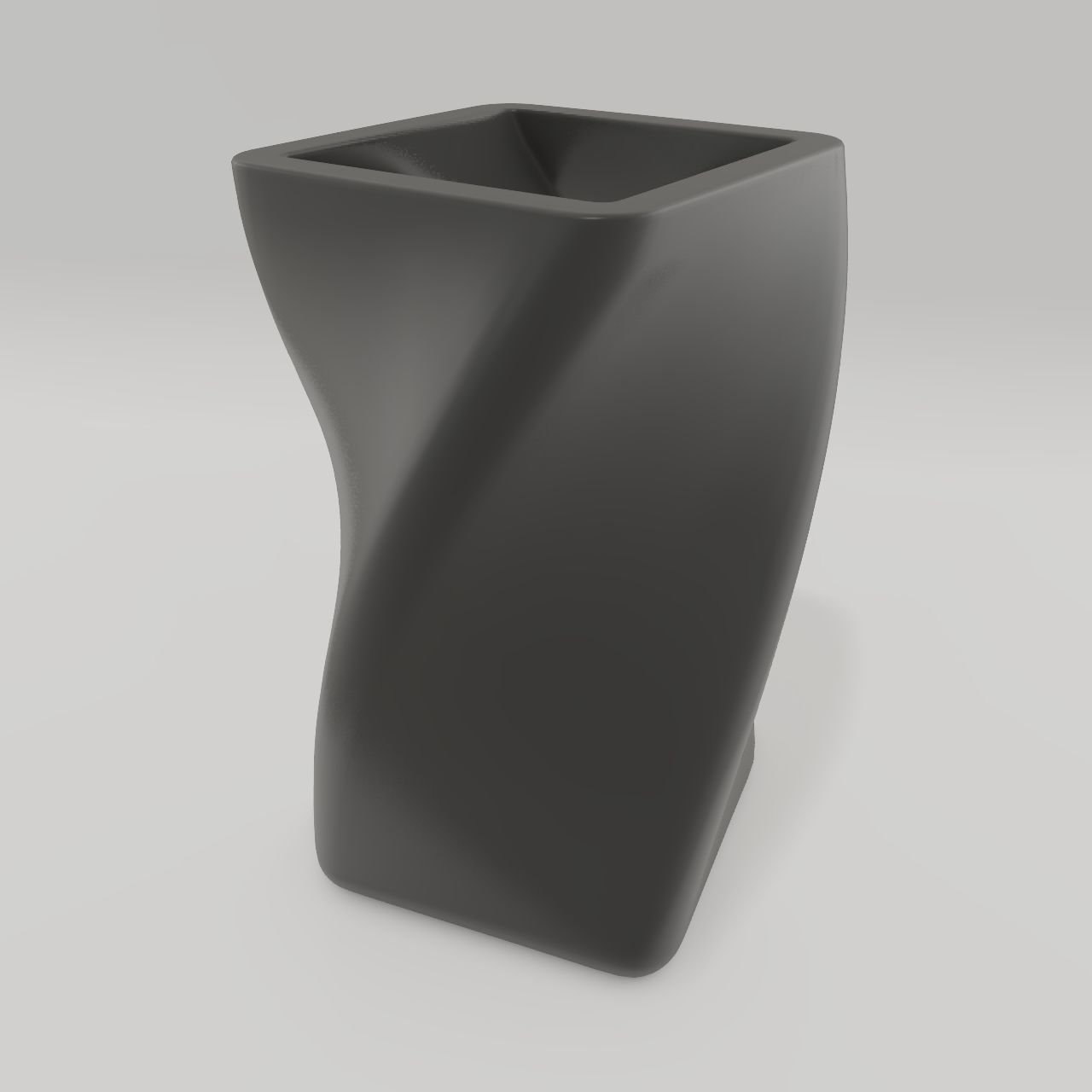 Pen holder in the form of a spiral cube 3D print model_3