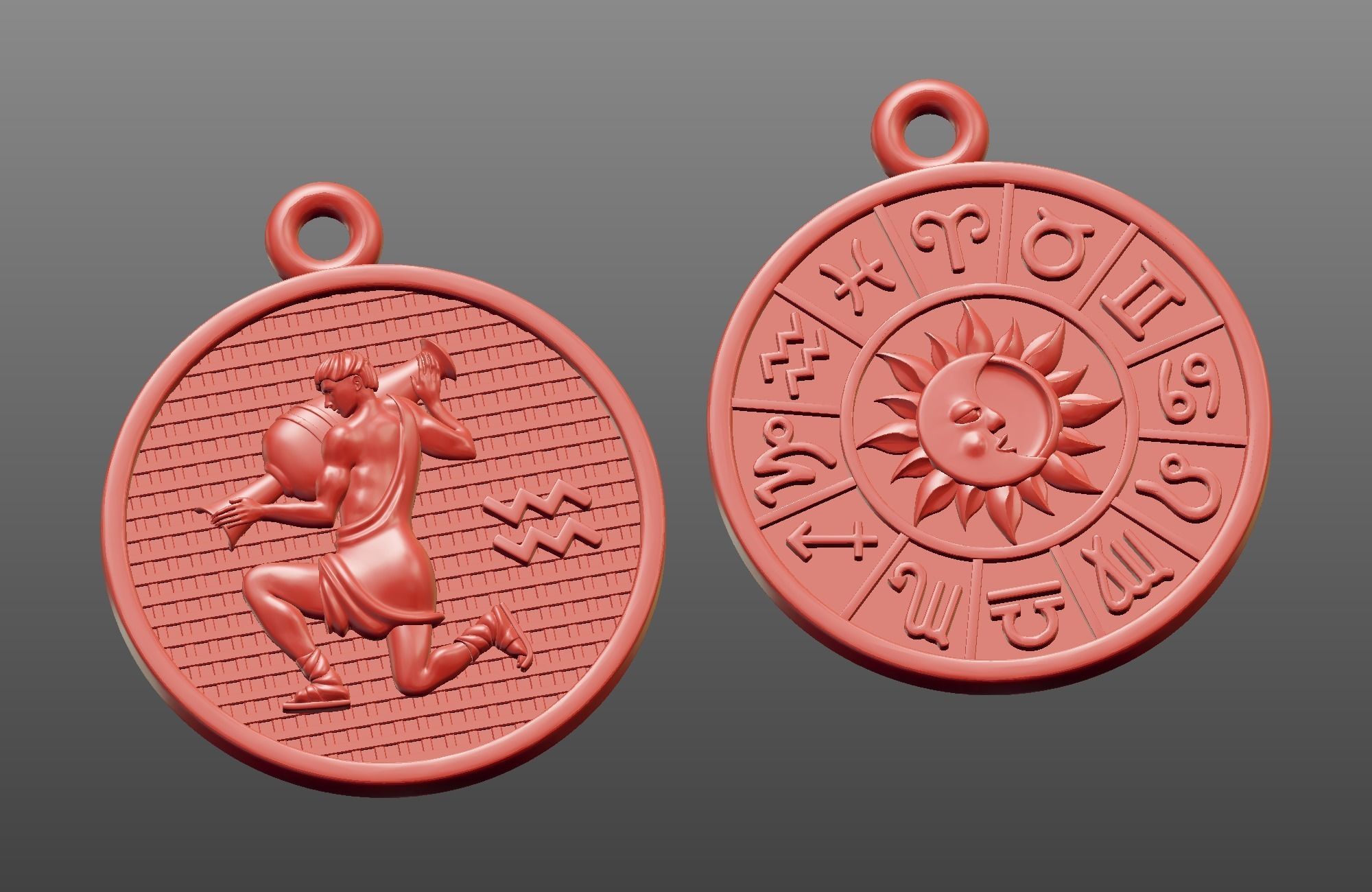 Pendants Horoscope collection for CNC 3D print model_10