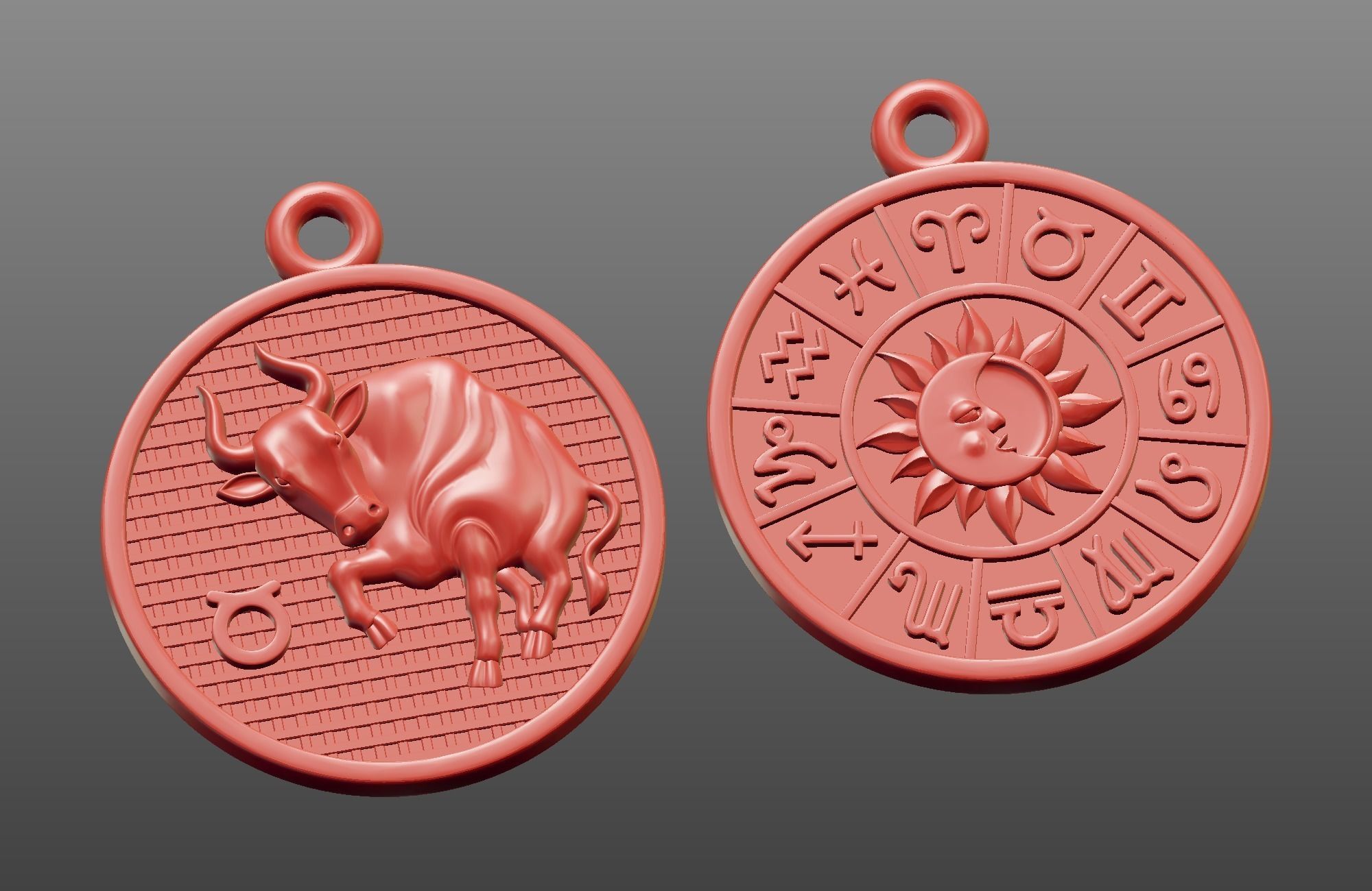 Pendants Horoscope collection for CNC 3D print model_6