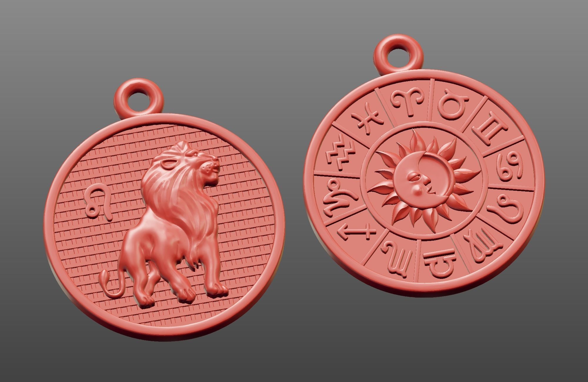 Pendants Horoscope collection for CNC 3D print model_13