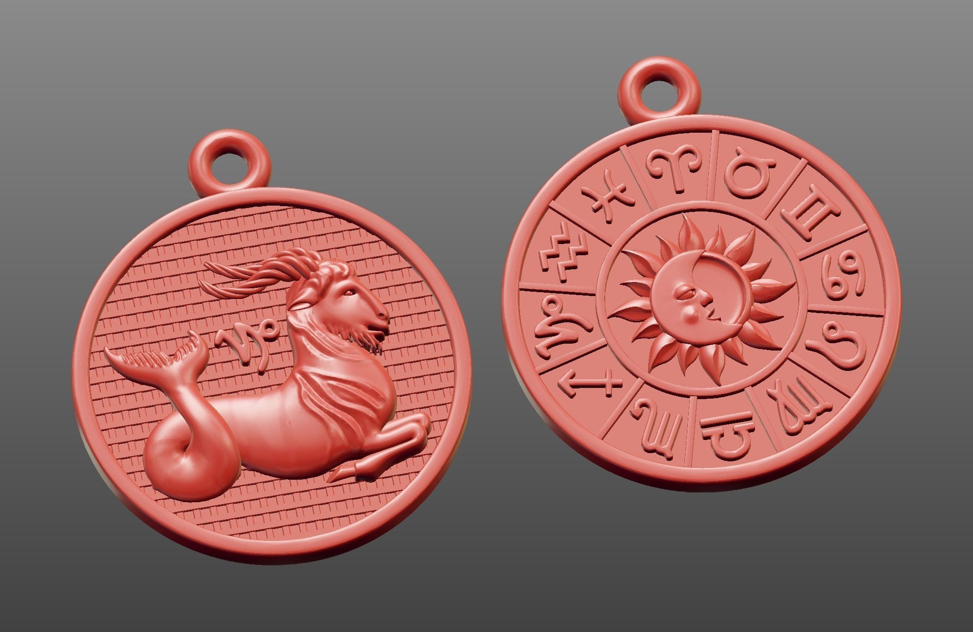 Pendants Horoscope collection for CNC 3D print model_3