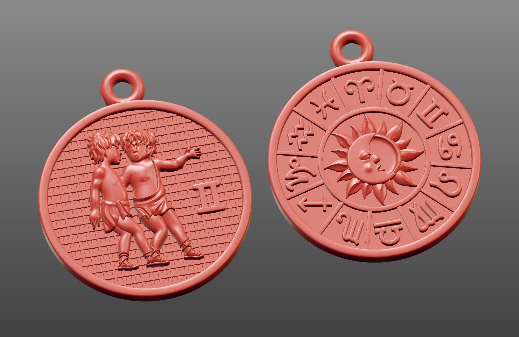 Pendants Horoscope collection for CNC 3D print model_12