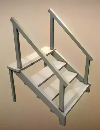Small Lowpoly Metal Staircase