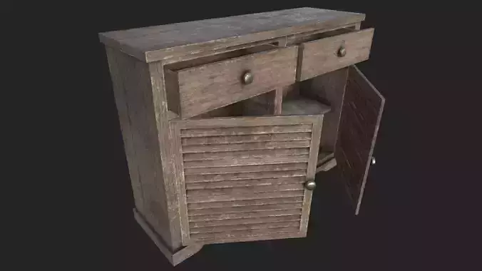 Wood Cabinet 1 PBR
