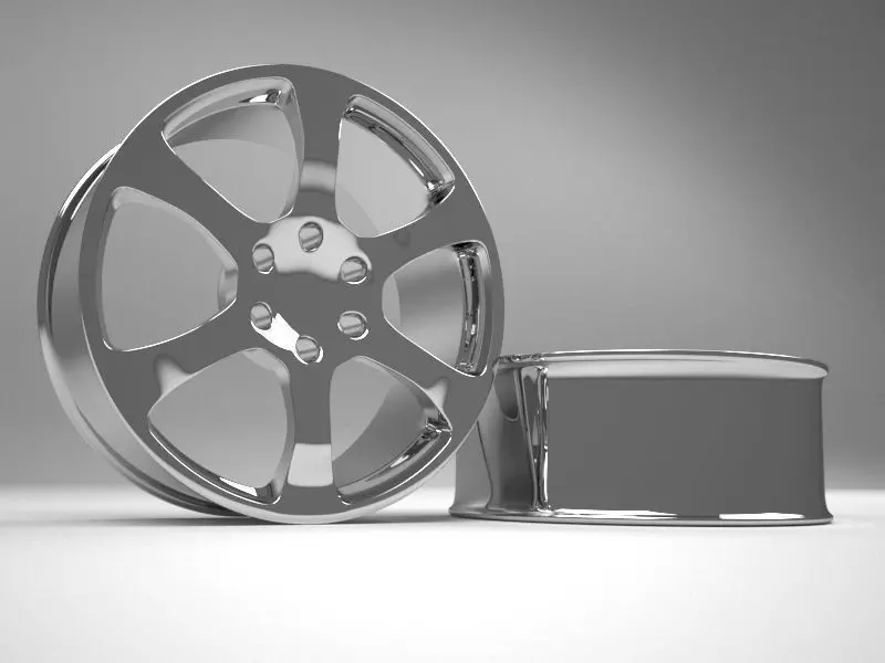 Alloy rim for car 3D model