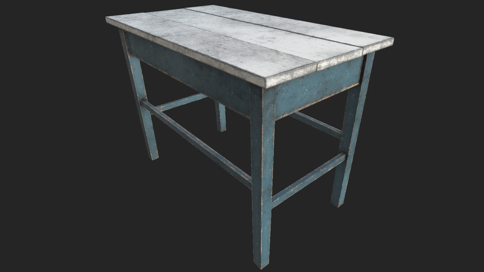 Wooden Table 1 PBR Low-poly 3D model_5