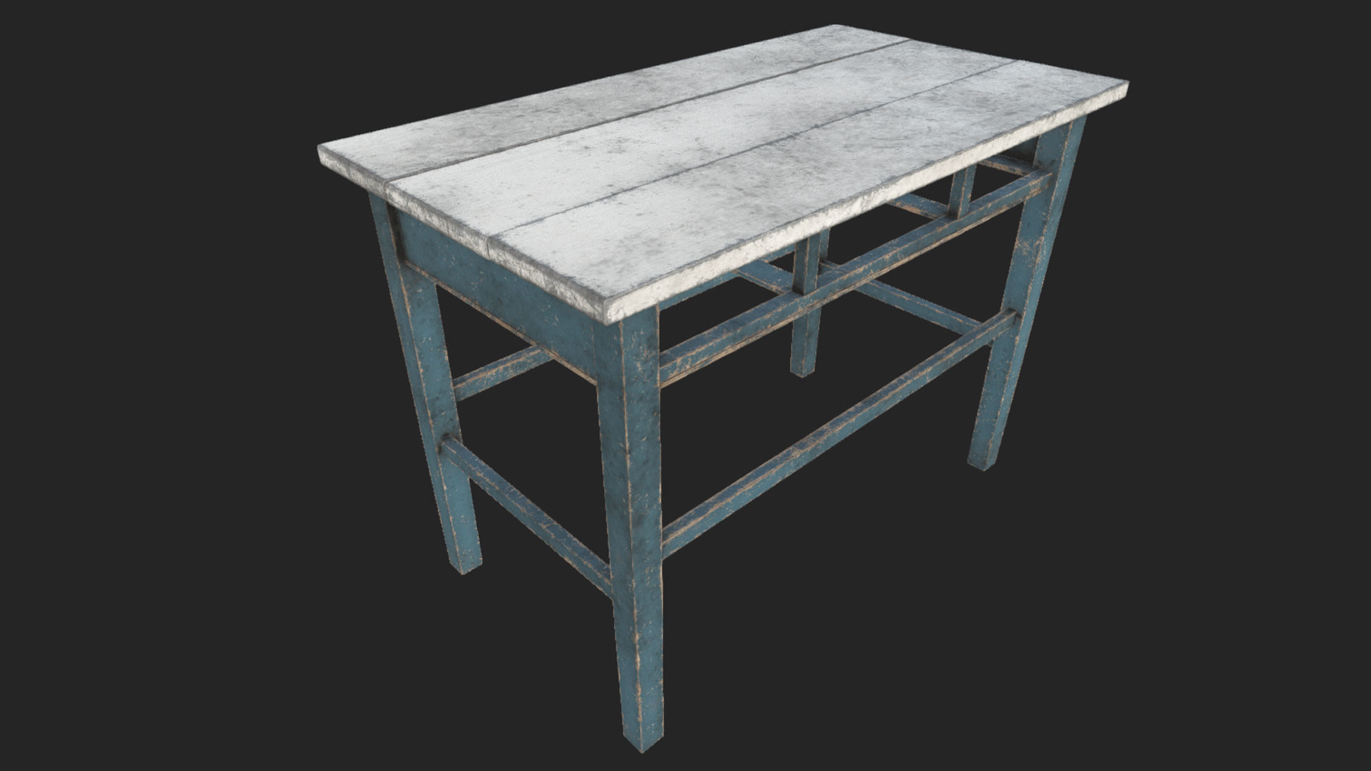 Wooden Table 1 PBR Low-poly 3D model_4