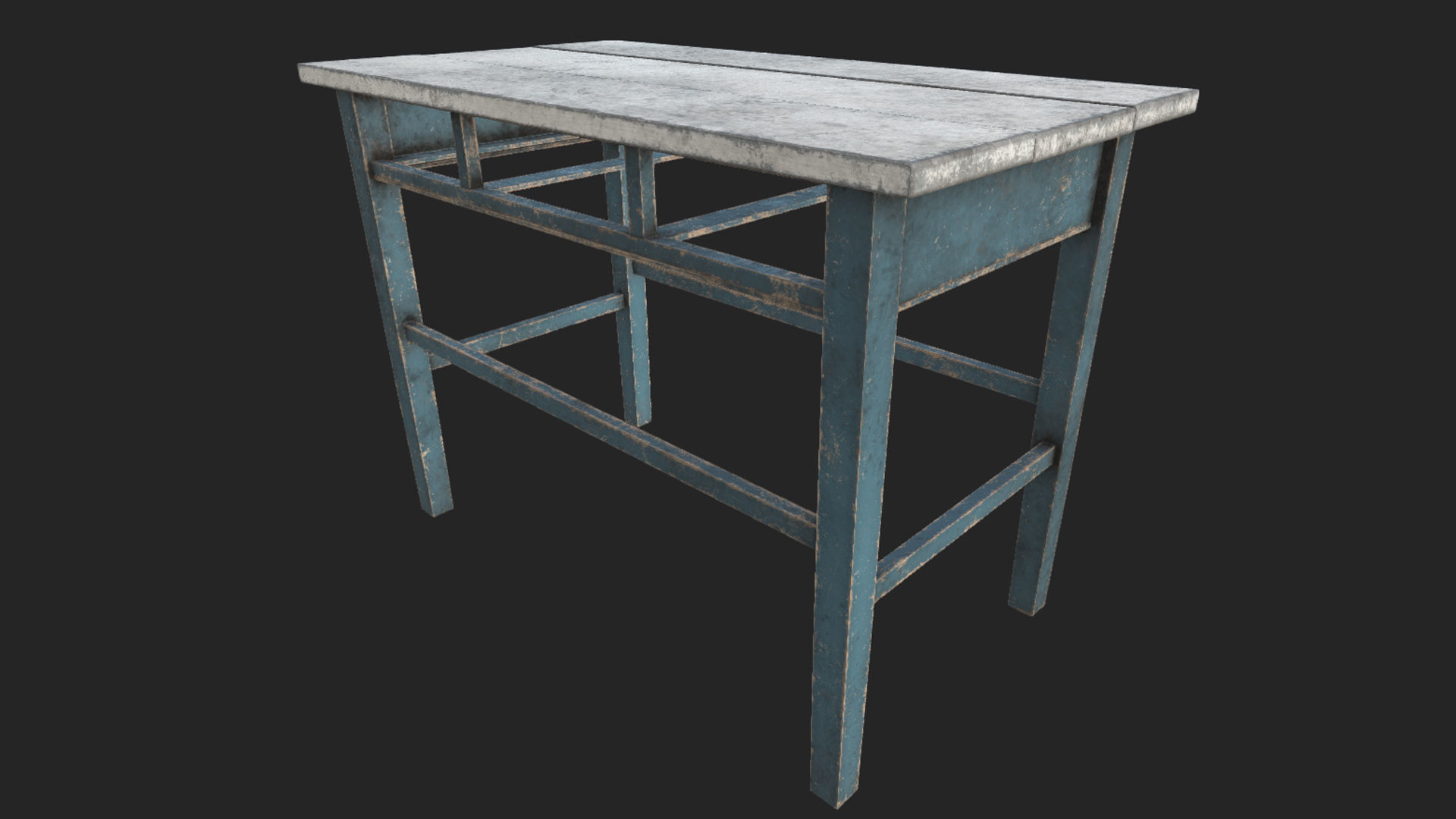 Wooden Table 1 PBR Low-poly 3D model_3