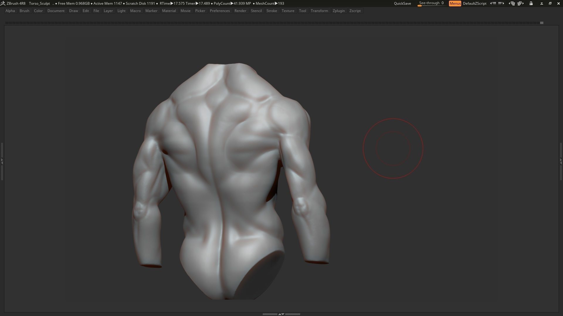 Male torso  3D model_3