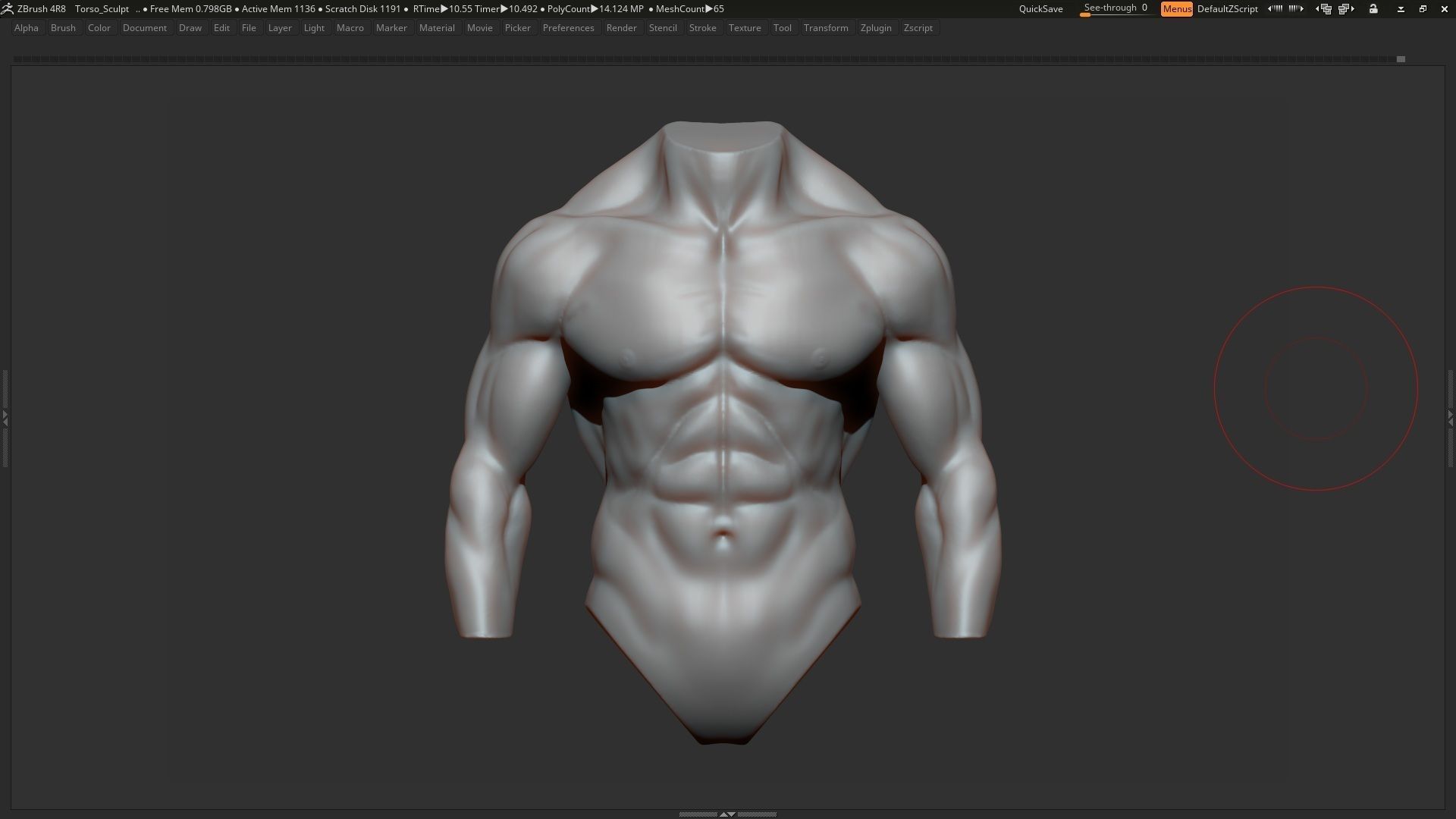 Male torso  3D model_2
