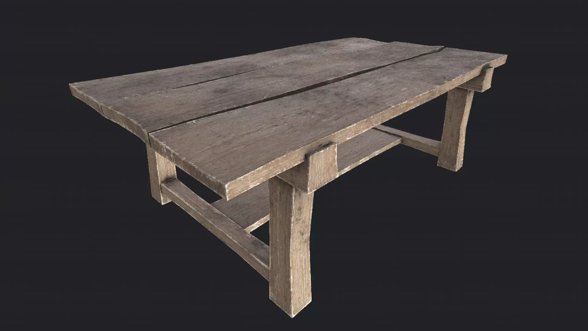 3D model Wooden Table 3 PBR VR / AR / low-poly | CGTrader