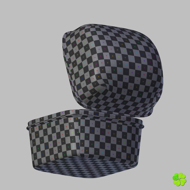 Golden hearts ring with box rigged low poly  Low-poly 3D model_54