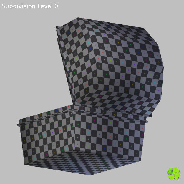 Golden hearts ring with box rigged low poly  Low-poly 3D model_55