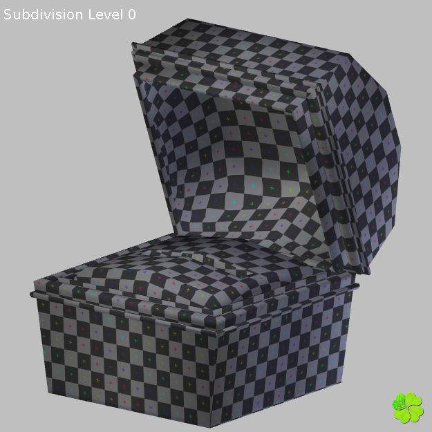 Golden hearts ring with box rigged low poly  Low-poly 3D model_53