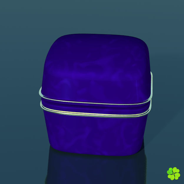 Golden hearts ring with box rigged low poly  Low-poly 3D model_6