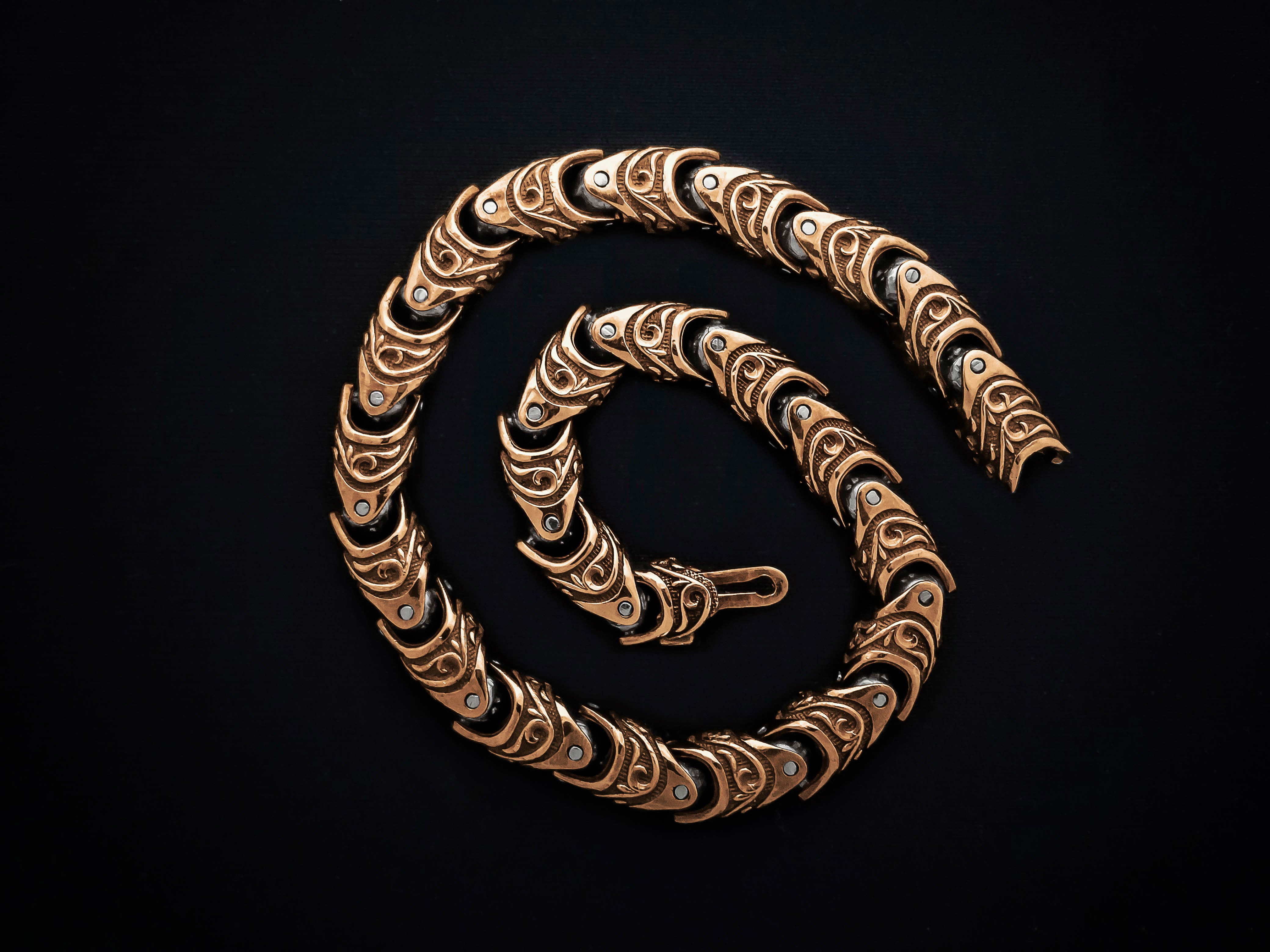 Stylish bracelet or necklace 01 3D print model_16