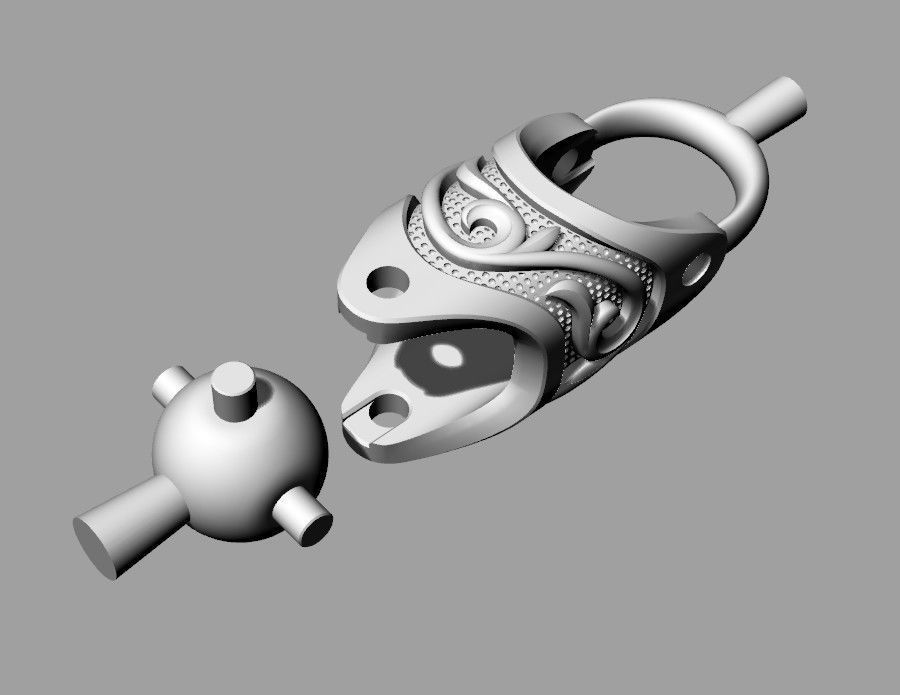 Stylish bracelet or necklace 01 3D print model_5