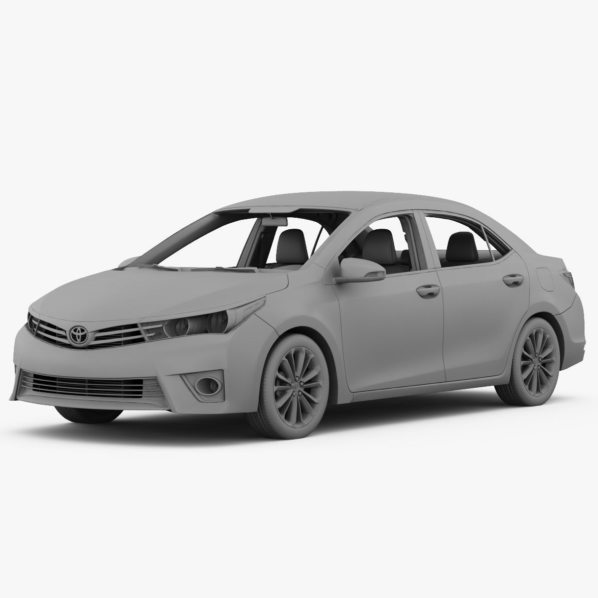 Toyota Corolla E170 Live 2014 detailed interior 3D model_24