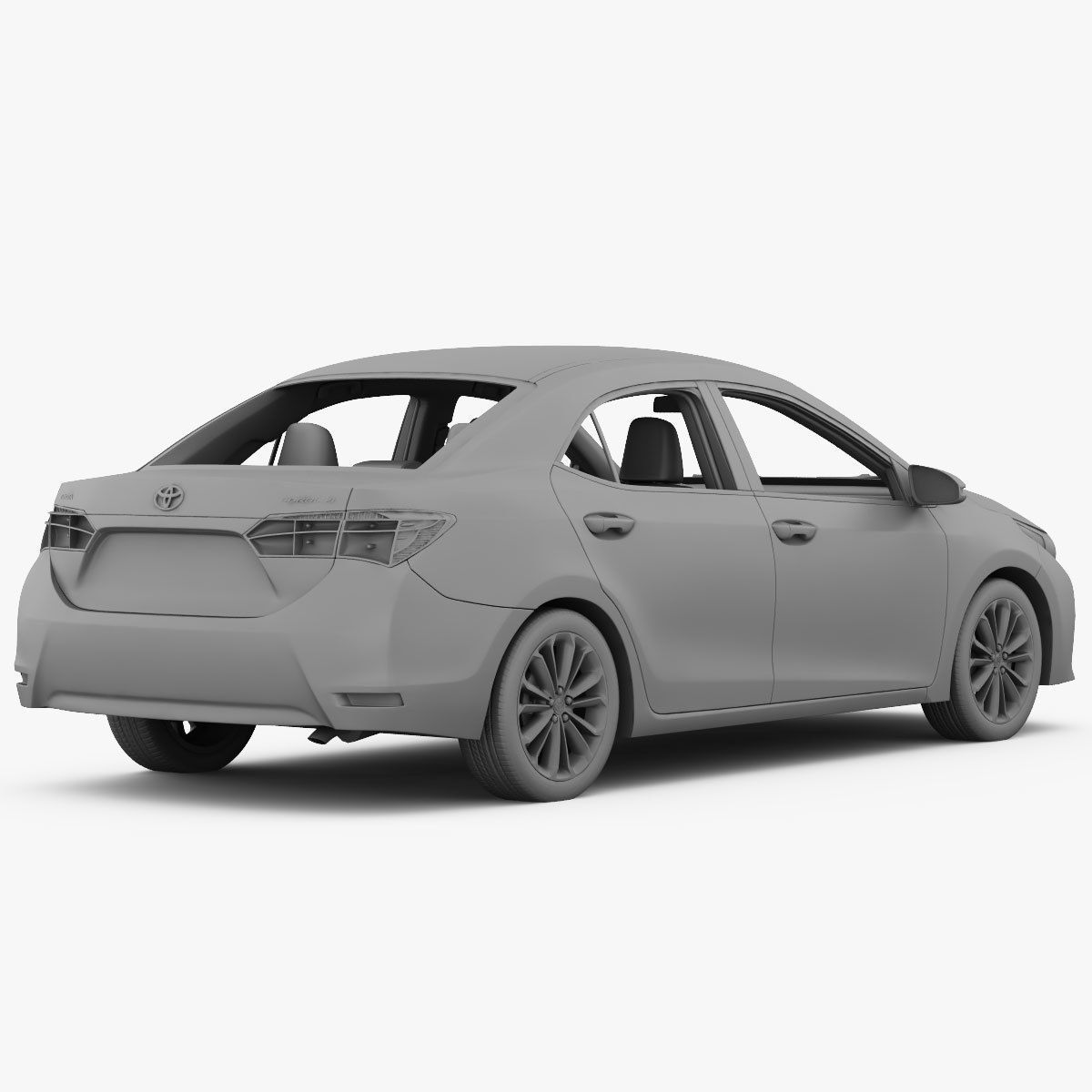 Toyota Corolla E170 Live 2014 detailed interior 3D model_25