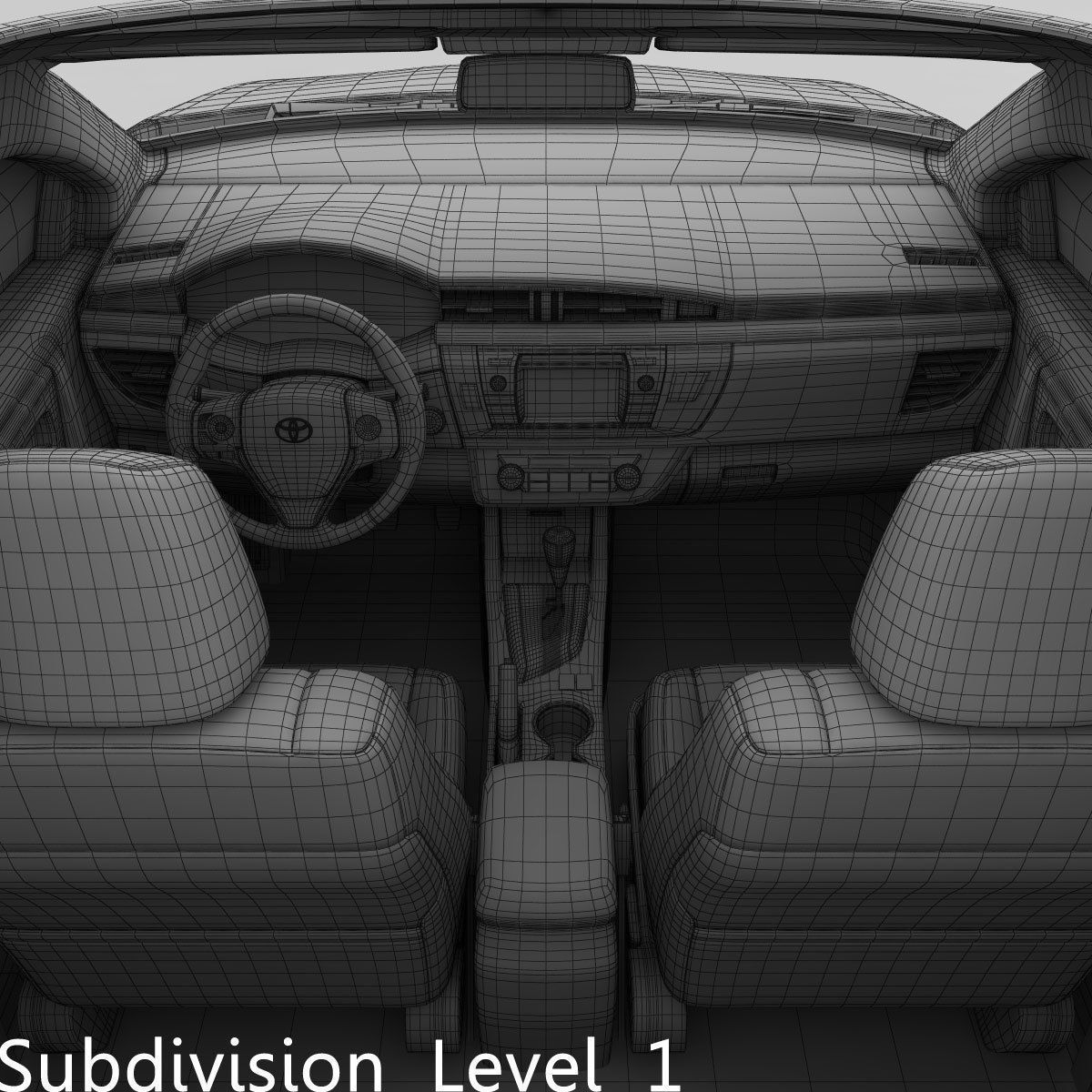 Toyota Corolla E170 Live 2014 detailed interior 3D model_23