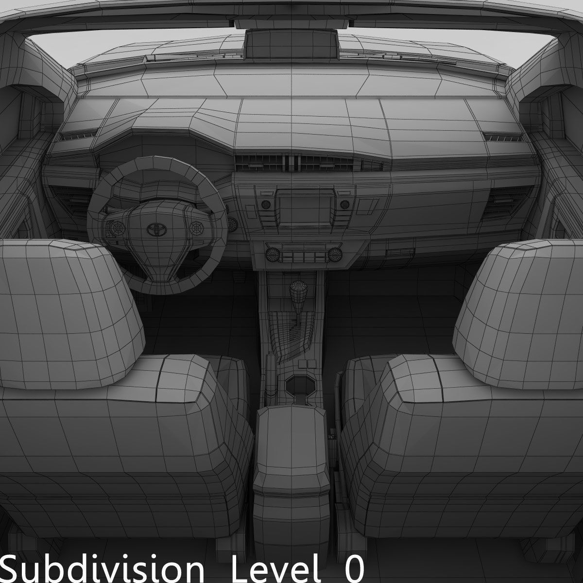 Toyota Corolla E170 Live 2014 detailed interior 3D model_22