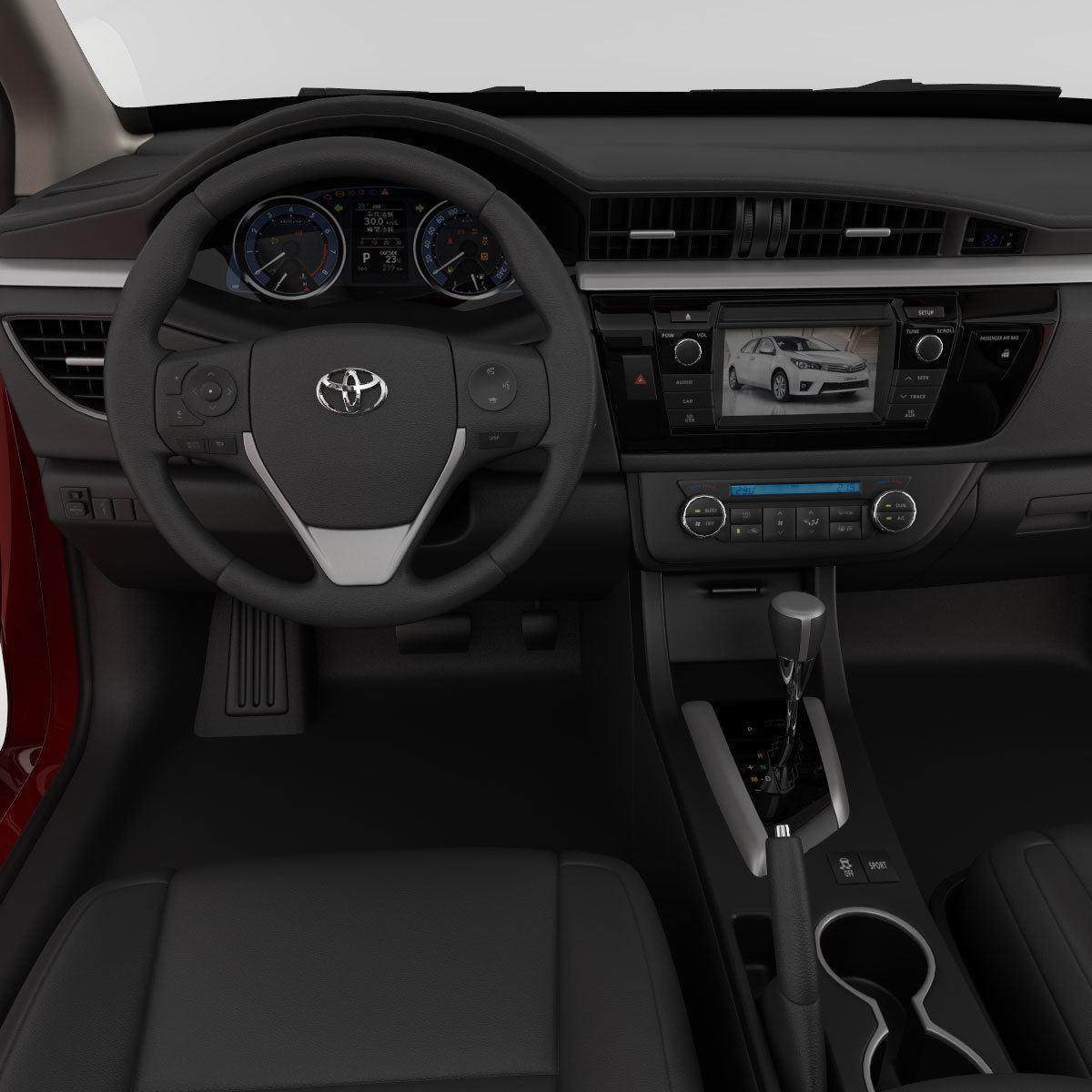 Toyota Corolla E170 Live 2014 detailed interior 3D model_17