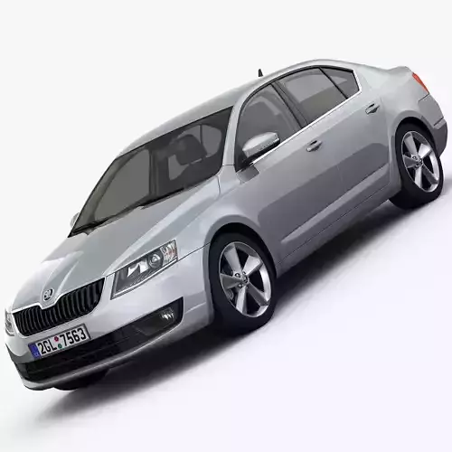 Skoda Octavia 2014 detailed interior 3D model