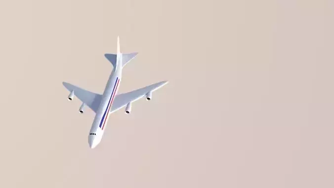 Boeing 747 scale model Low-poly 3D model