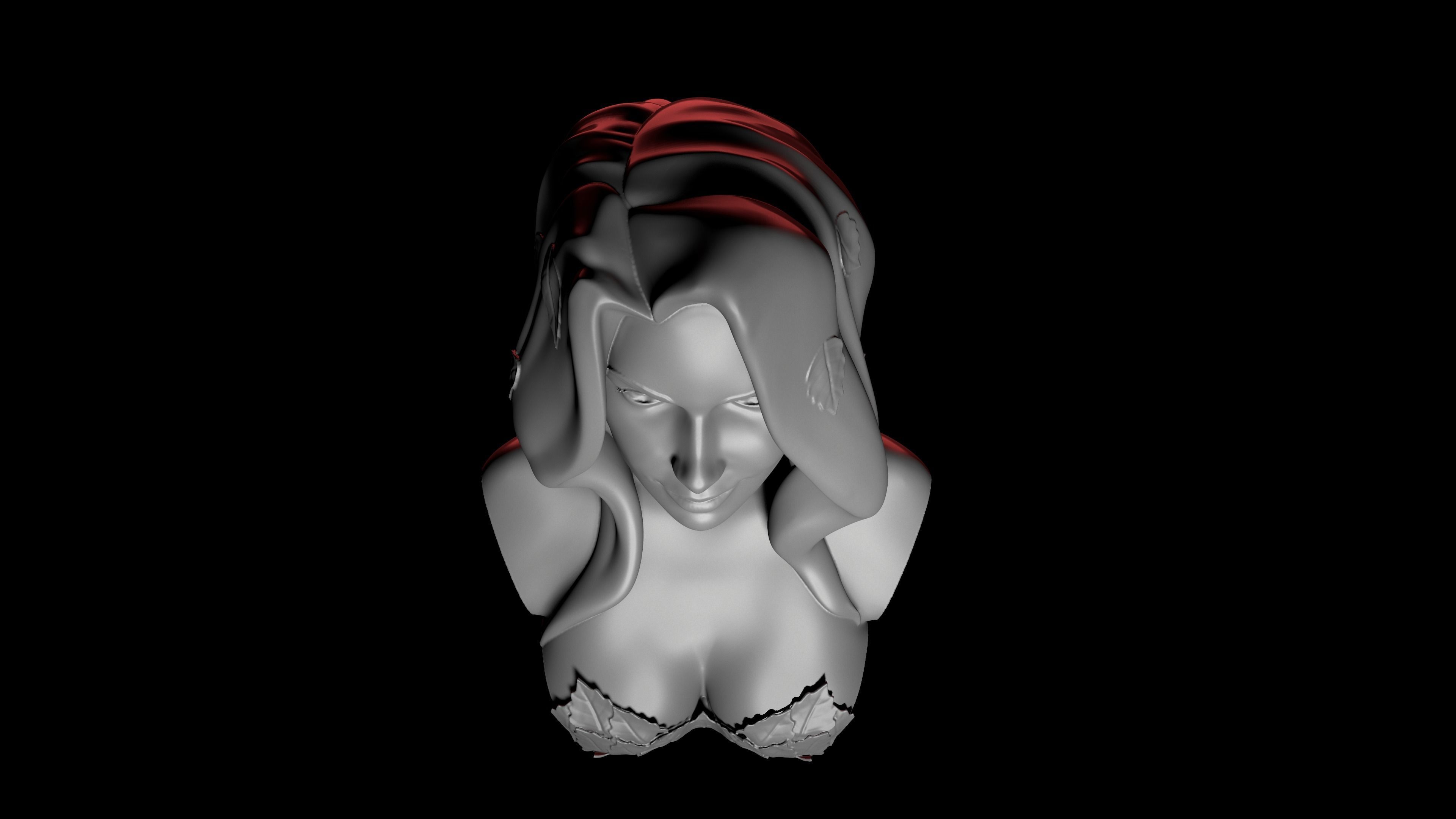Bust - Poison Ivy 3D print model_9