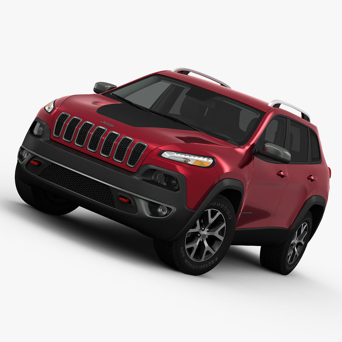 Jeep Cherokee Trailhawk 2014 detailed interior 3D model_2