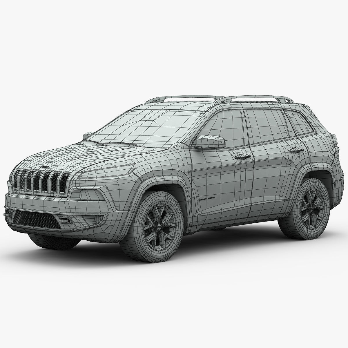 Jeep Cherokee Trailhawk 2014 detailed interior 3D model_20