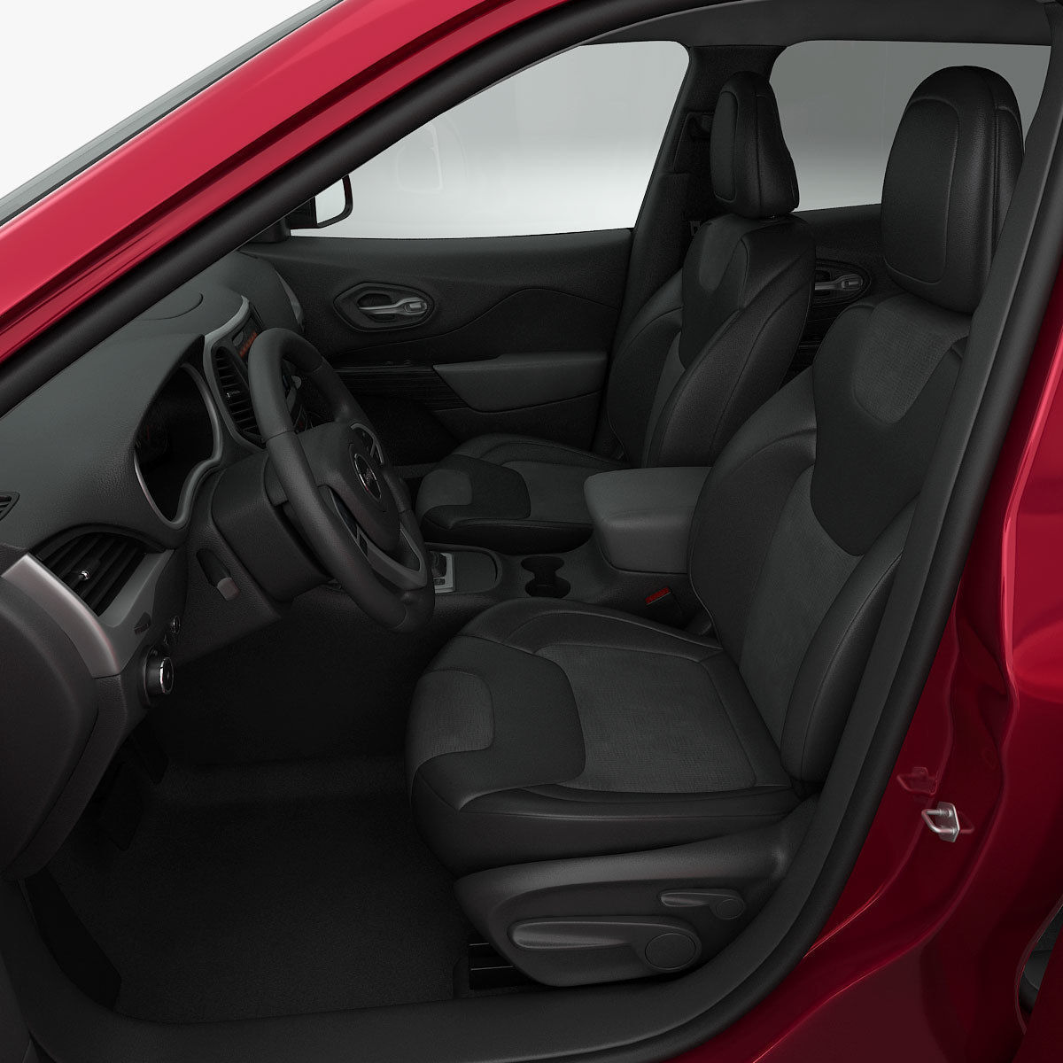 Jeep Cherokee Trailhawk 2014 detailed interior 3D model_16