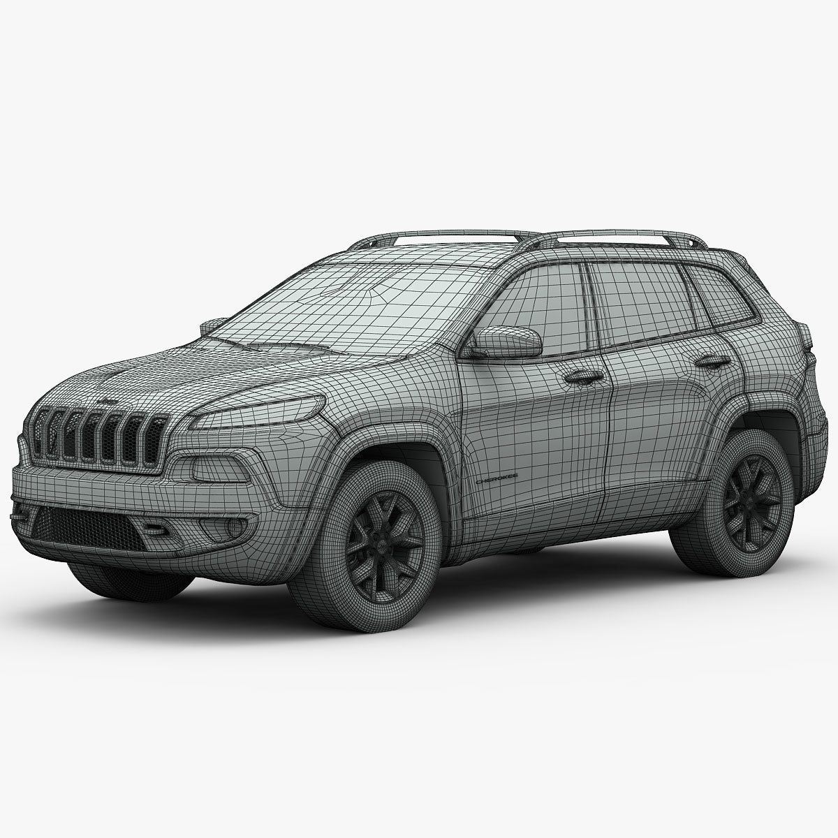 Jeep Cherokee Trailhawk 2014 detailed interior 3D model_21