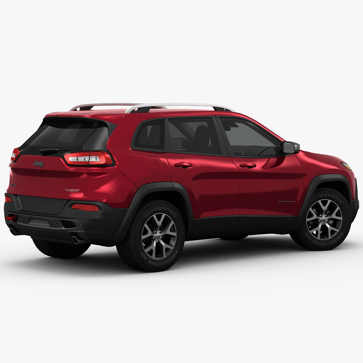 Jeep Cherokee Trailhawk 2014 detailed interior 3D model_5