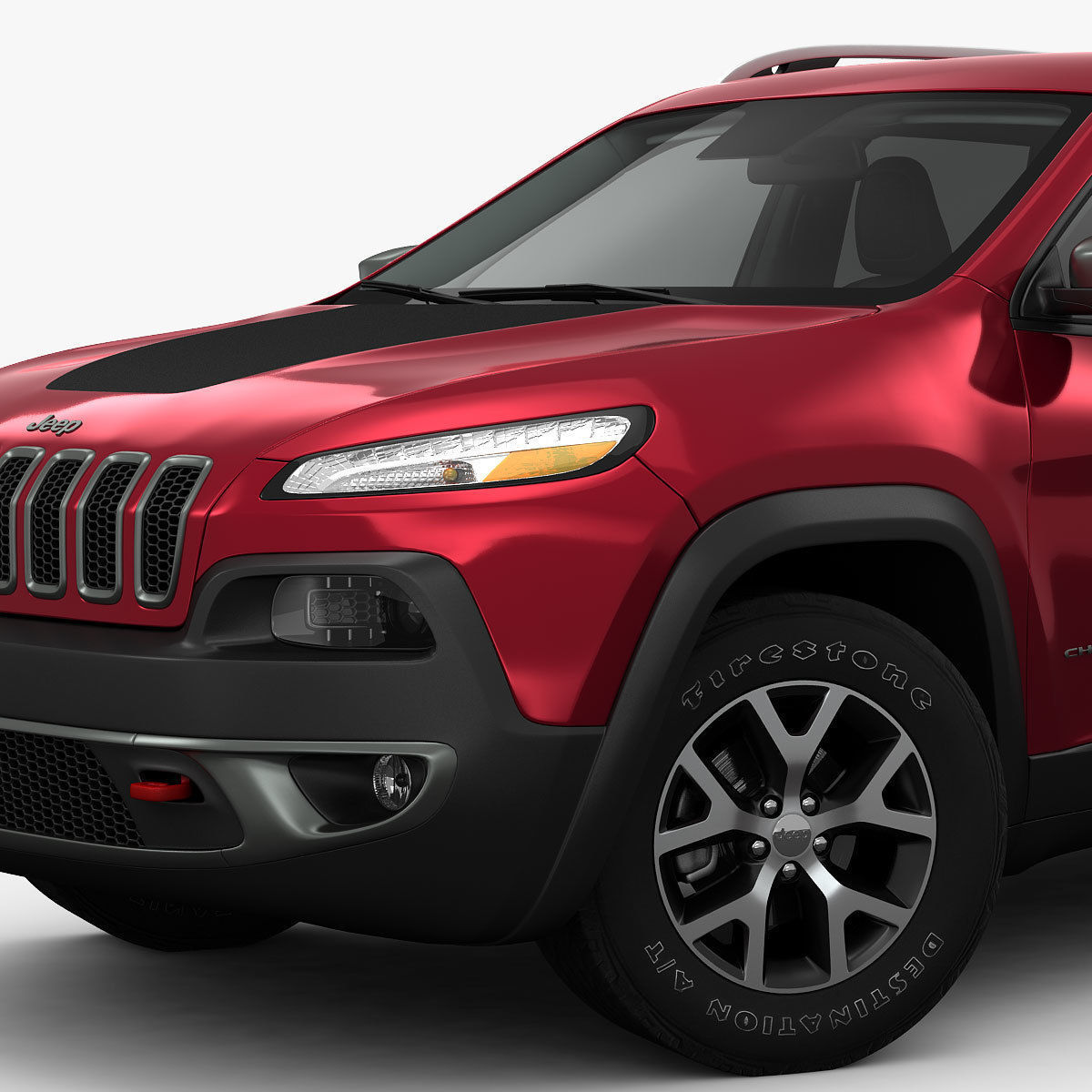 Jeep Cherokee Trailhawk 2014 detailed interior 3D model_7