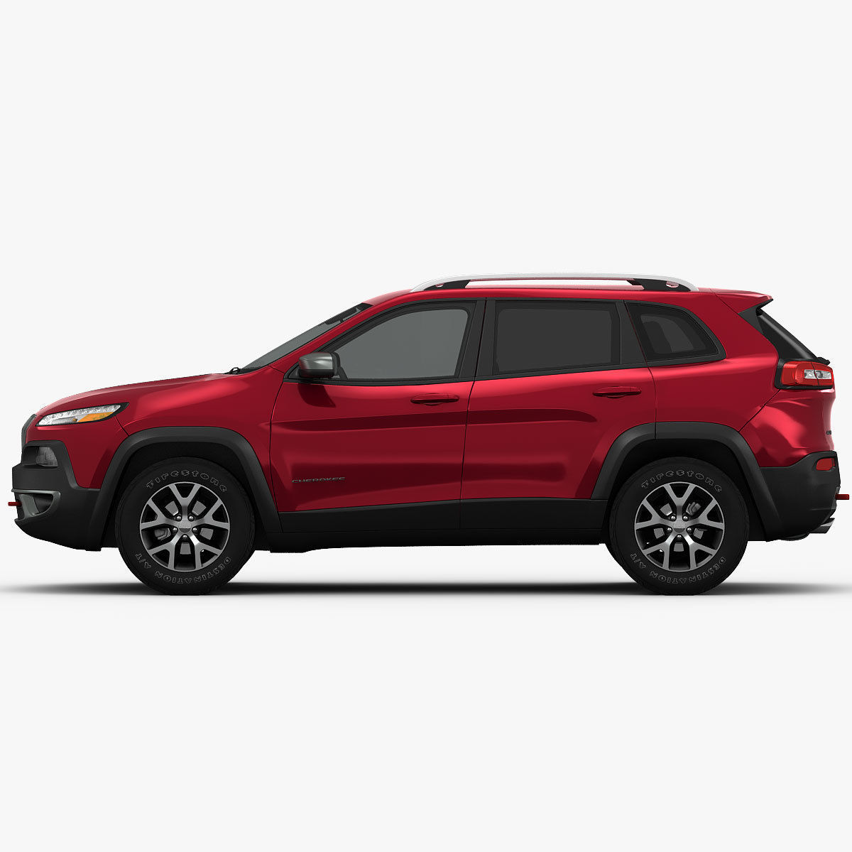 Jeep Cherokee Trailhawk 2014 detailed interior 3D model_12