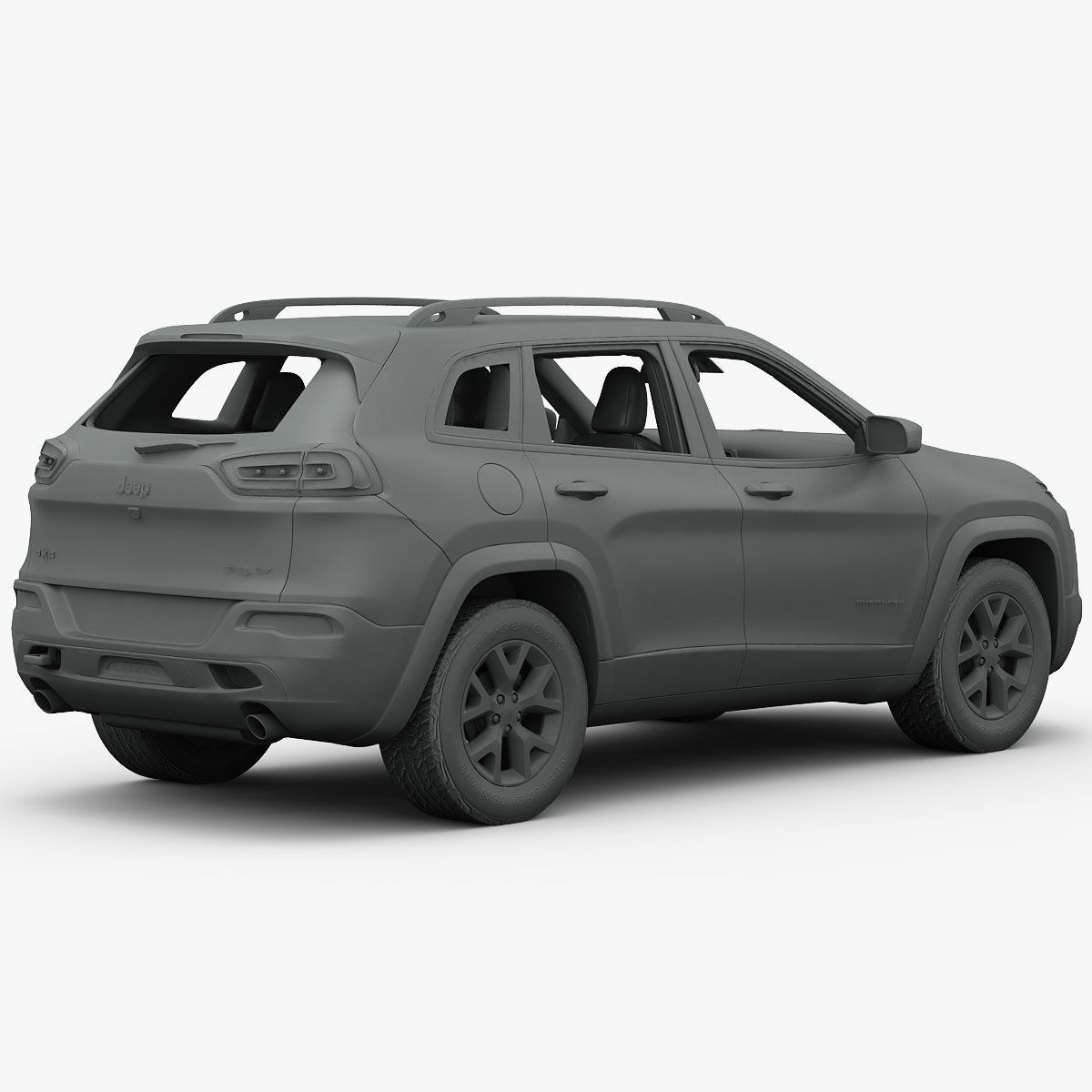 Jeep Cherokee Trailhawk 2014 detailed interior 3D model_27