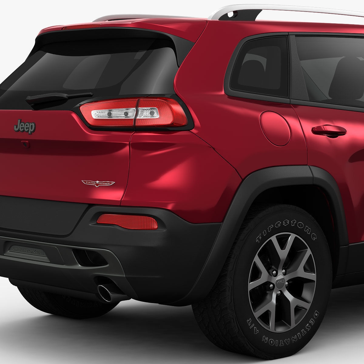 Jeep Cherokee Trailhawk 2014 detailed interior 3D model_6