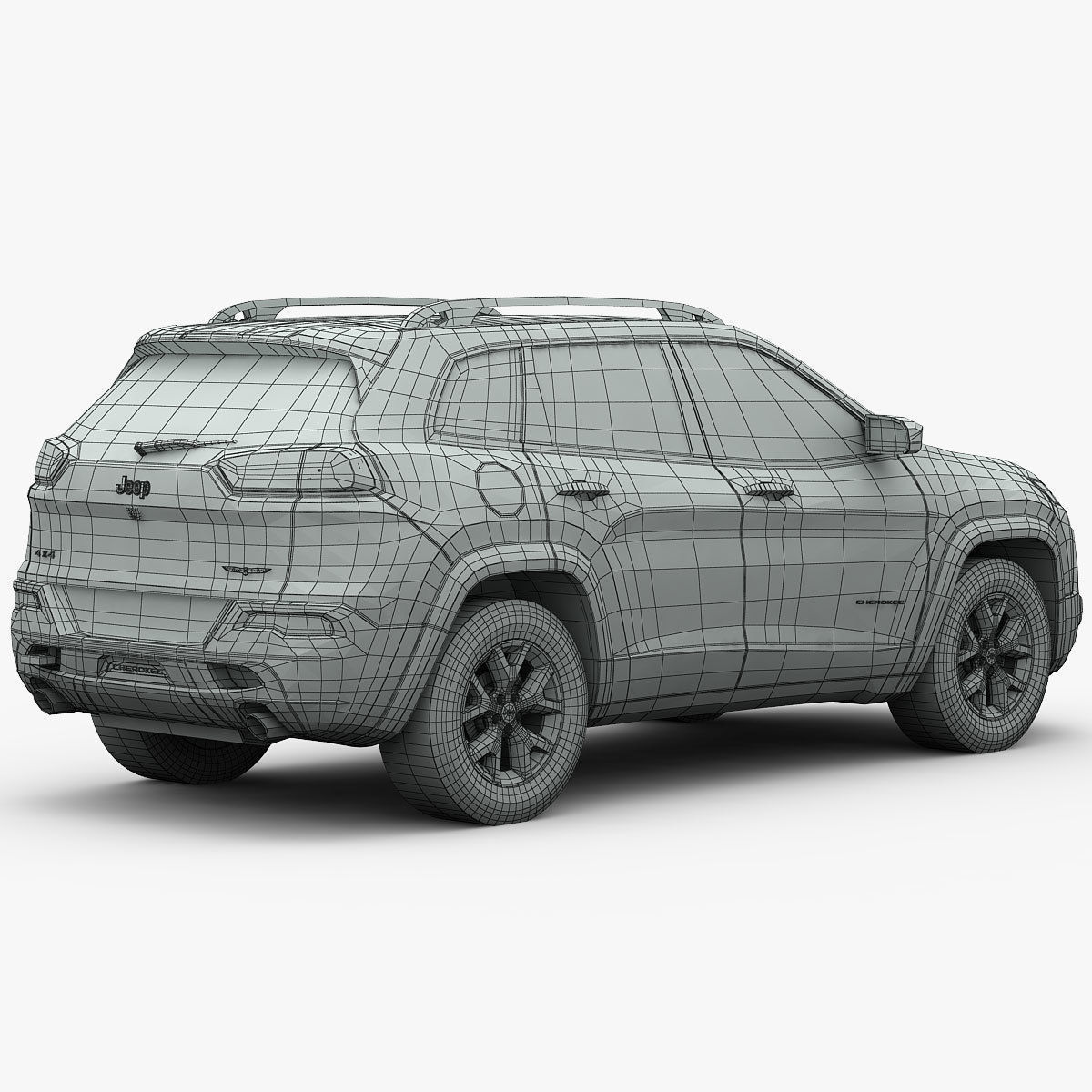 Jeep Cherokee Trailhawk 2014 detailed interior 3D model_22