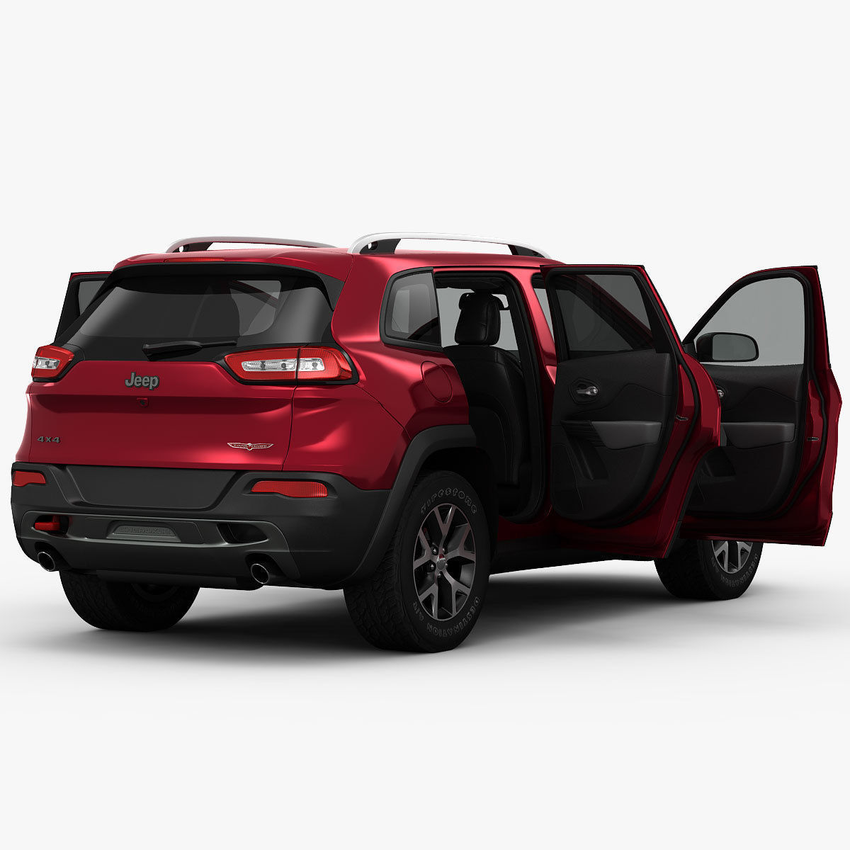 Jeep Cherokee Trailhawk 2014 detailed interior 3D model_14