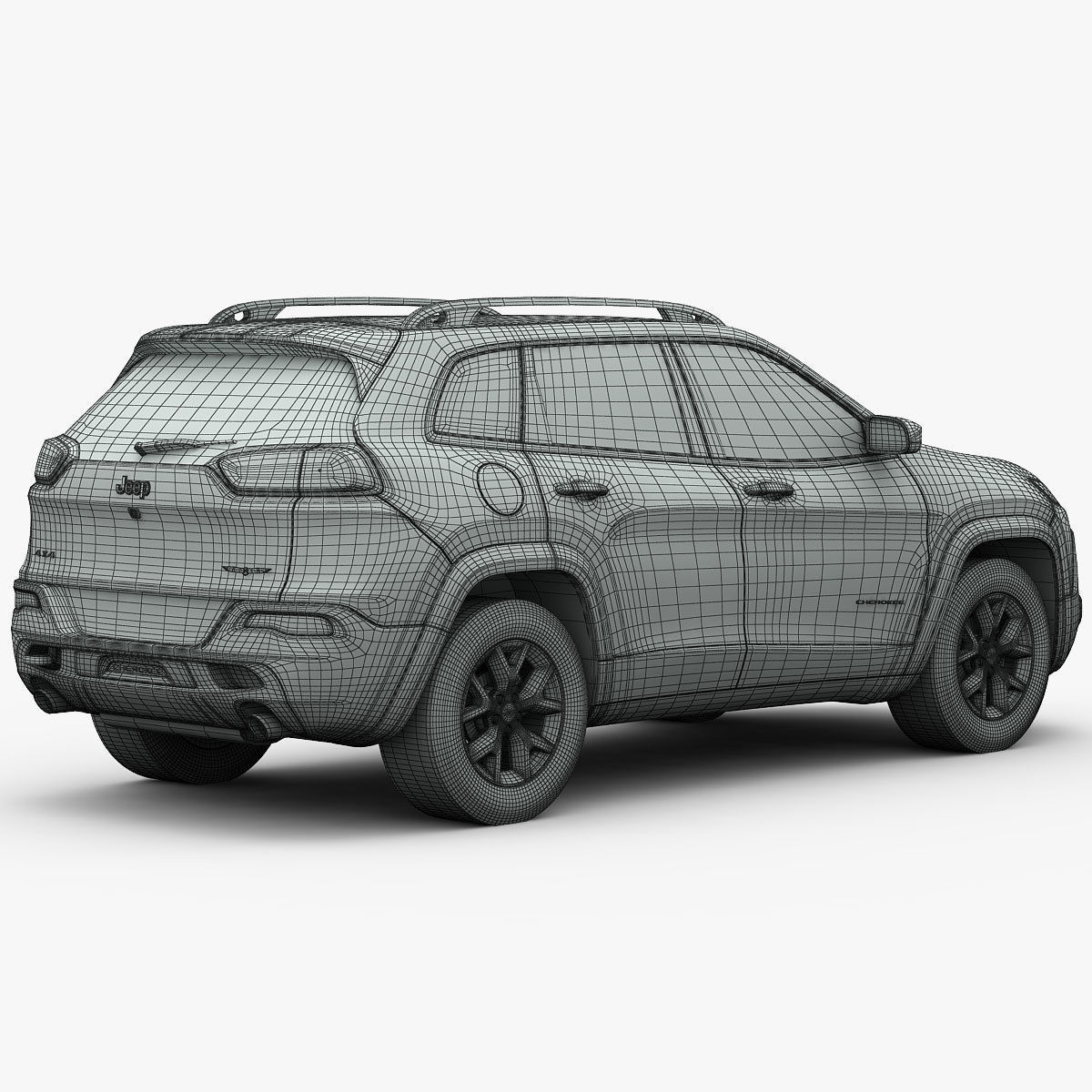 Jeep Cherokee Trailhawk 2014 detailed interior 3D model_23