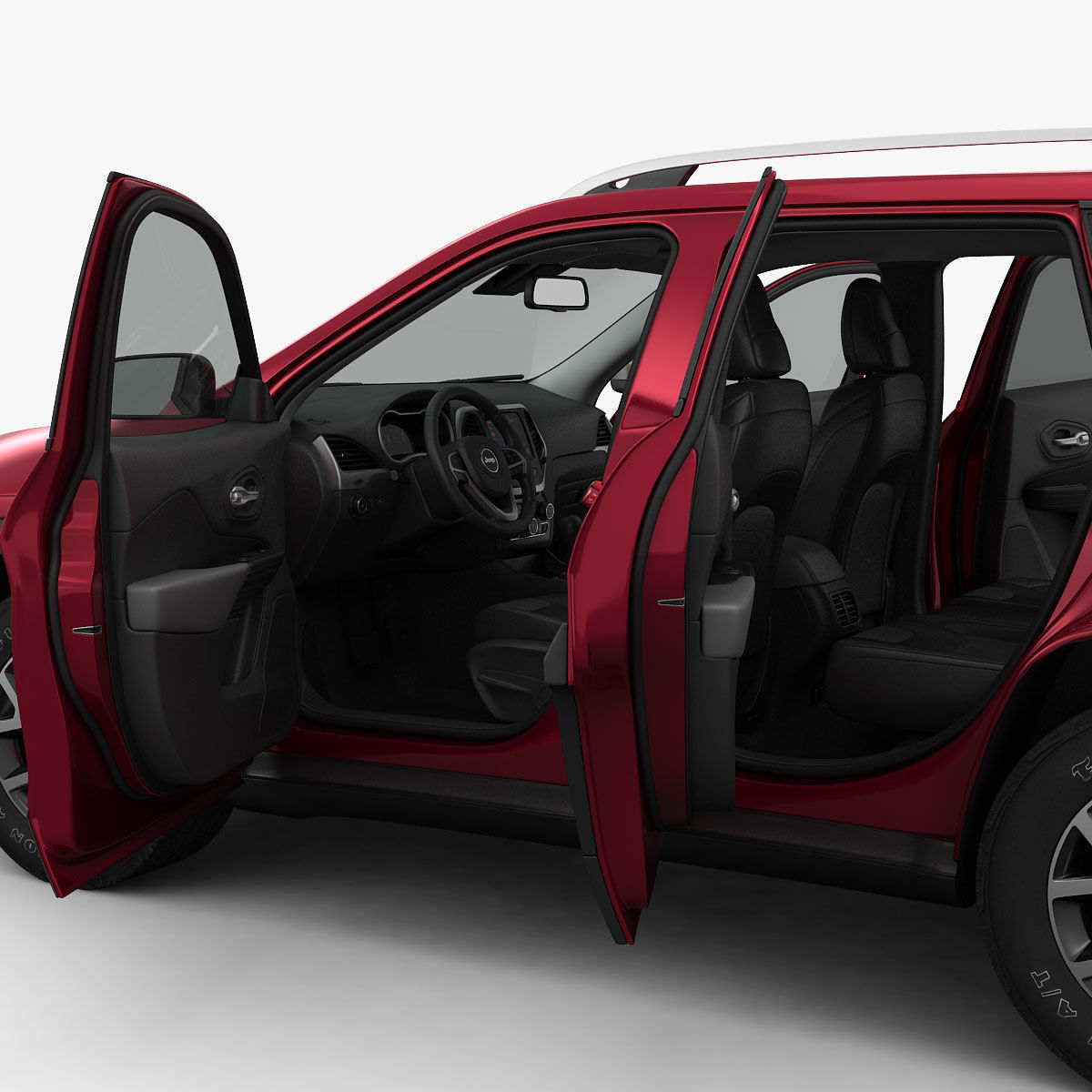 Jeep Cherokee Trailhawk 2014 detailed interior 3D model_15