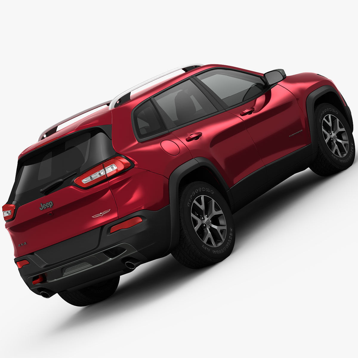 Jeep Cherokee Trailhawk 2014 detailed interior 3D model_1